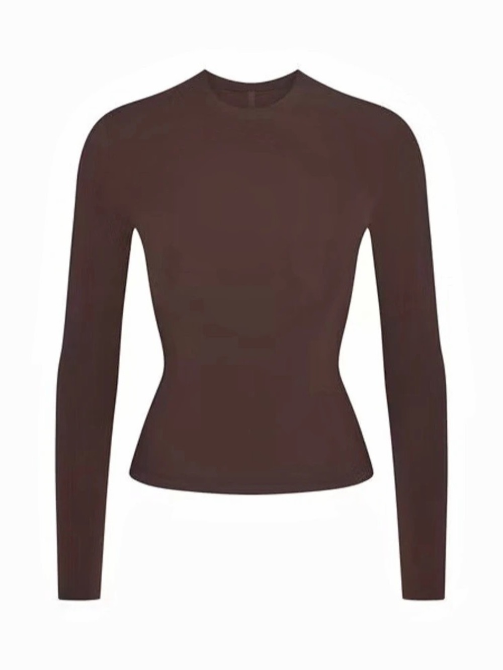 SKIMS Fits Everybody Long Sleeve Shirt Cocoa XS NWT - Picture 2 of 9